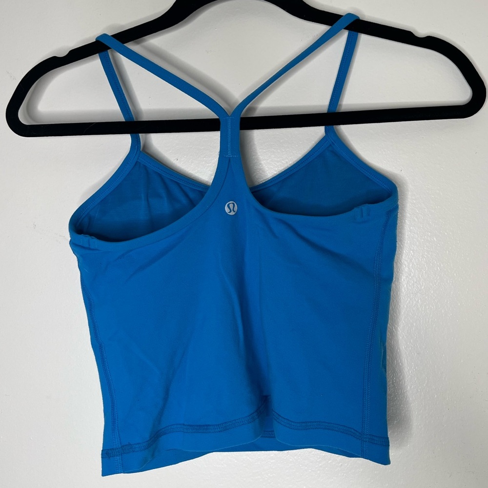 Lululemon Cropped Y Tank Top in Blue (Size 2)